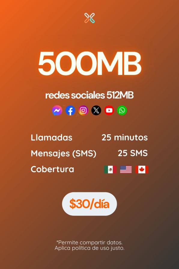 0.5GB Plan mensual